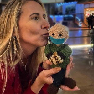 Bernie Sanders Crochet Mittens Doll
