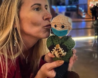 Bernie Sanders Crochet Mittens Doll