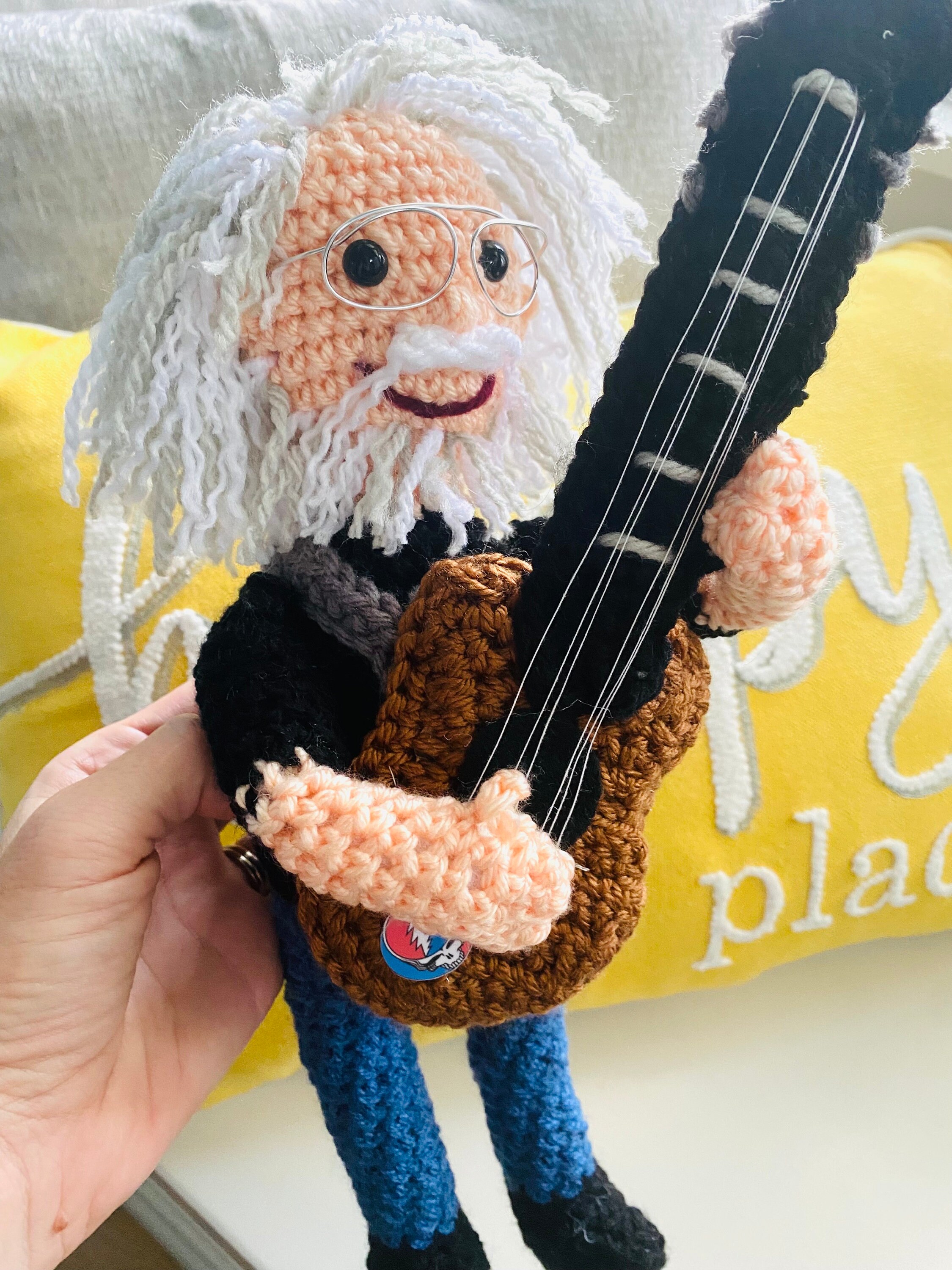 Jerry Garcia ジェリードール Pattern Jerry Garcia Inspired Doll Crochet - Etsy