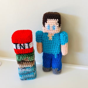 Pattern Minecraft Inspired Blocks and Steve Crochet image 6