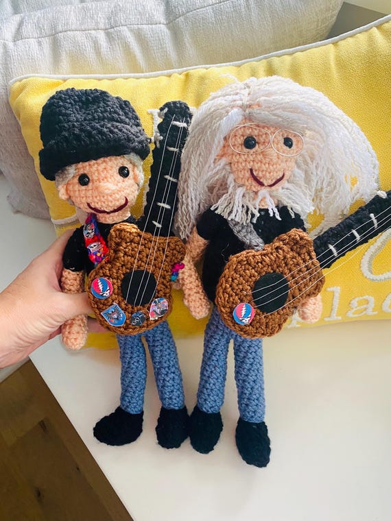 ☆美品 ジェリーガルシアJerry Garcia ぬいぐるみ 人形 ギター付き☆ Pattern Jerry Garcia Inspired Doll Crochet - Etsy