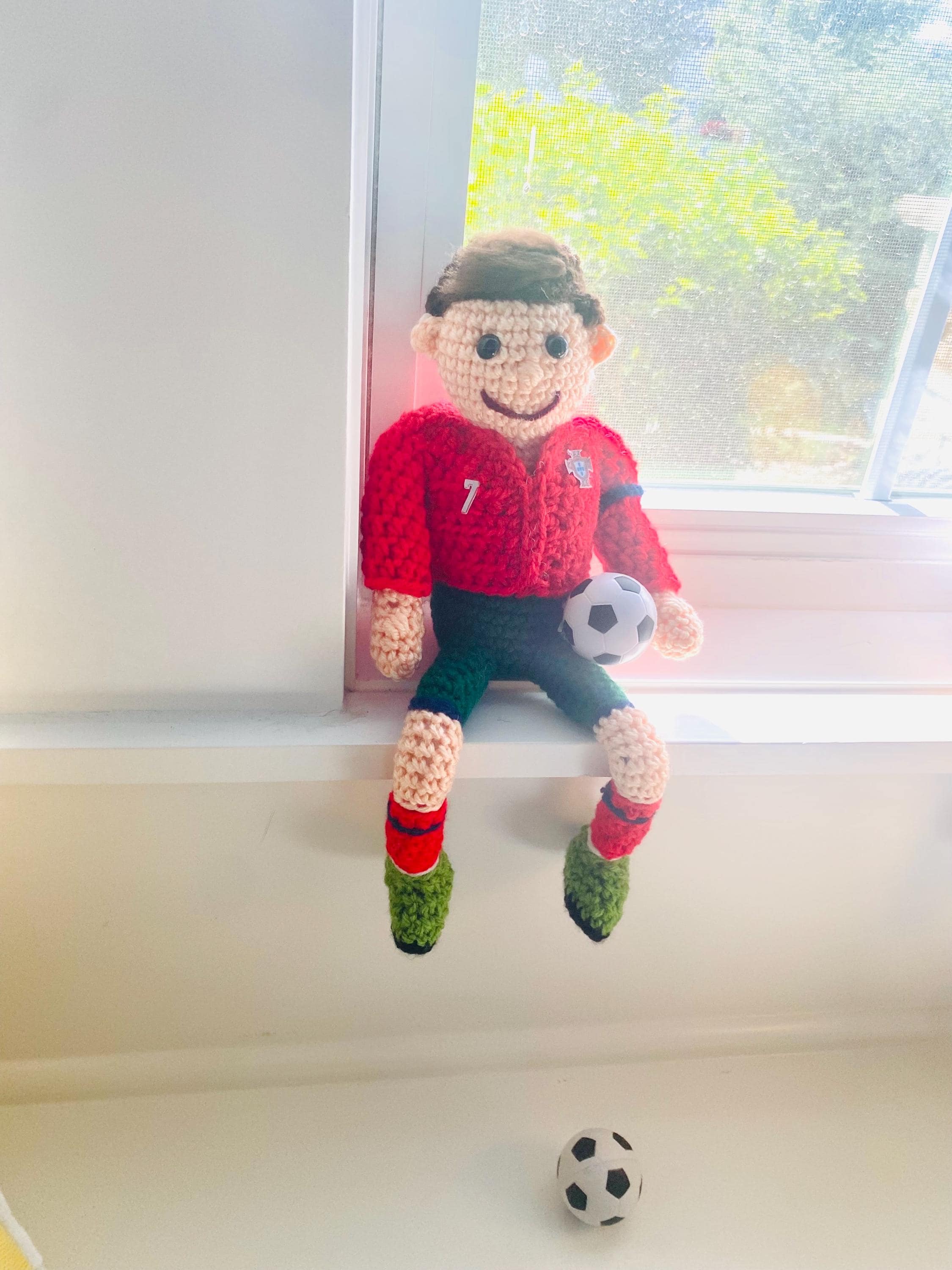 ポルトガル代表 CR7 クリスティアーノ・ロナウド 7 番 サッカーぬいぐるみ クリスティアーノ・ロナウド #7 サッカー選手ぬいぐるみ（型紙付き