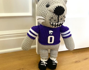 Pattern K State Wildcat Willie Mascot Crochet Stuffie