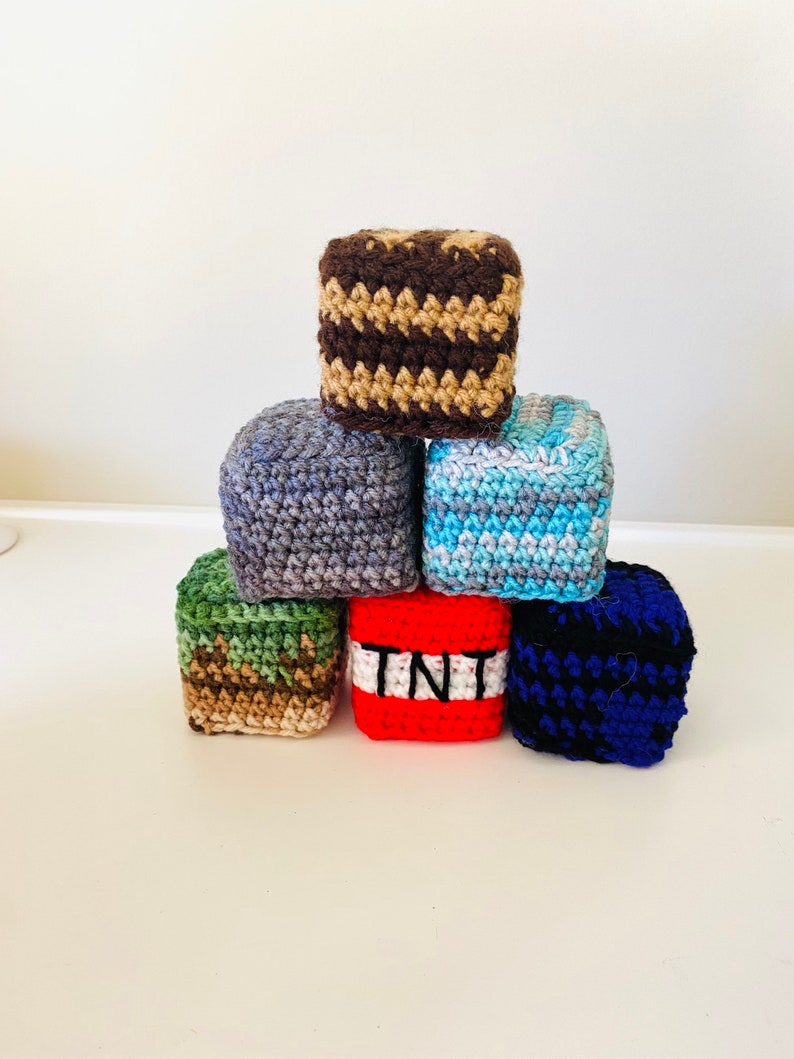 Pattern Minecraft Inspired Blocks and Steve Crochet image 10