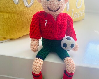 ポルトガル代表 CR7 クリスティアーノ・ロナウド 7 番 サッカーぬいぐるみ クリスティアーノ・ロナウド #7 サッカー選手ぬいぐるみ（型紙付き
