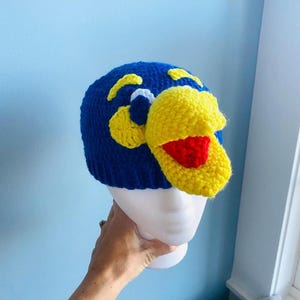 Pattern Jayhawk Mascot Crochet Hat