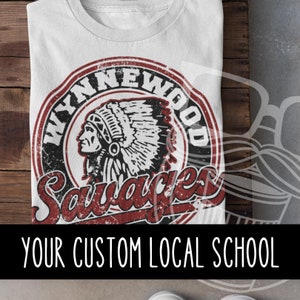 Custom Vintage Circle Mascot | *READ LISTING* Sublimation Design | Sublimation Print