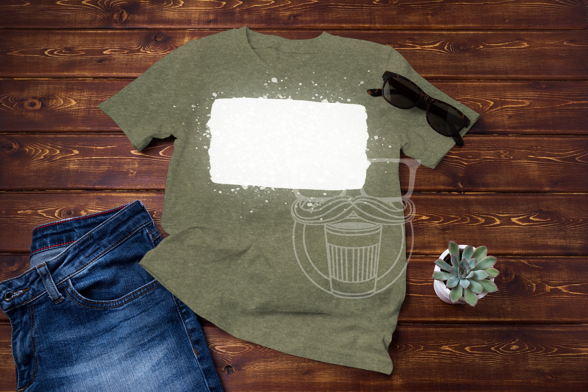 Download Bleached T-Shirt Mockup Gildan Softstyle 6400 Heather | Etsy