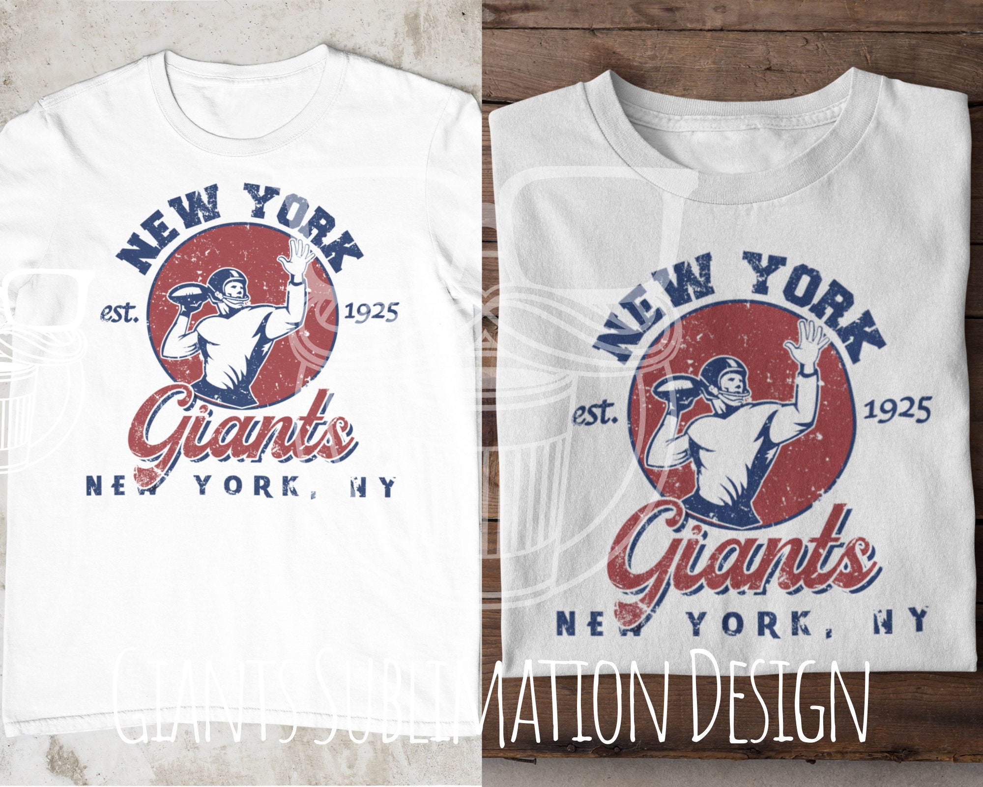 New York Giants Inspired Sublimation Design Sublimation - Etsy UK