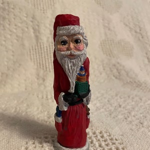 Hand painted ceramic Santa Claus figurine