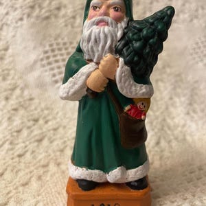 Hand painted ceramic Santa Claus Figurine