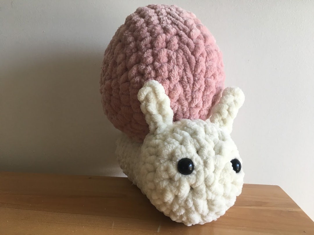 Large Crocheted Snail Stuffed Animal Etsy