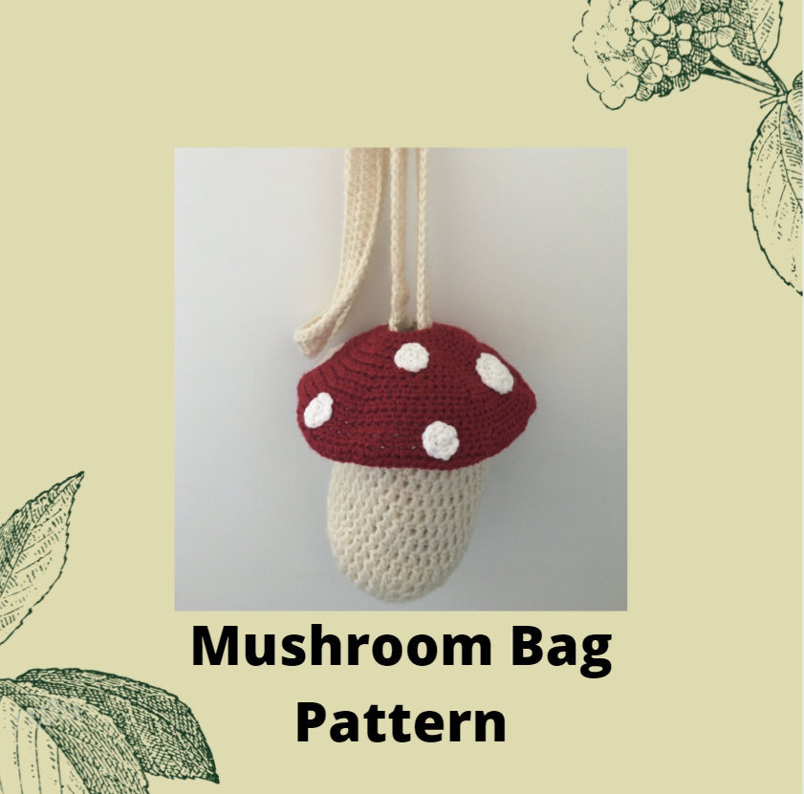 Mushroom Bag Crochet Pattern Etsy