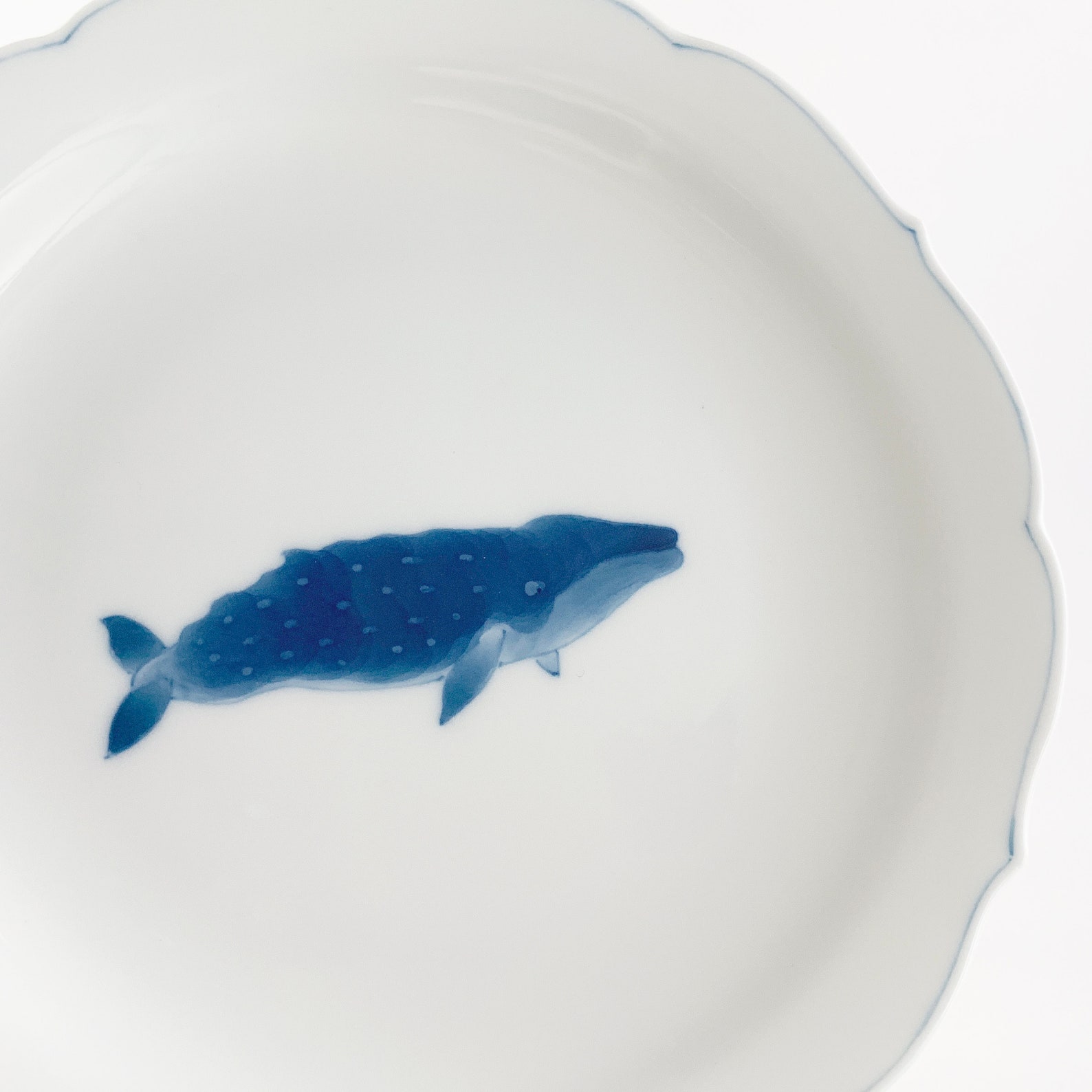 Handpainted WHALE plates Floret Edge Japan KOU002 Etsy