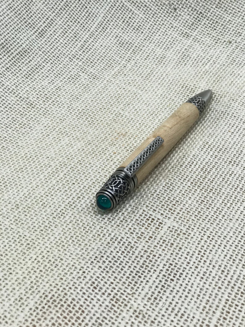 Custom Pen Birds Eye Maple Celtic Twist Pen Black Ink Etsy
