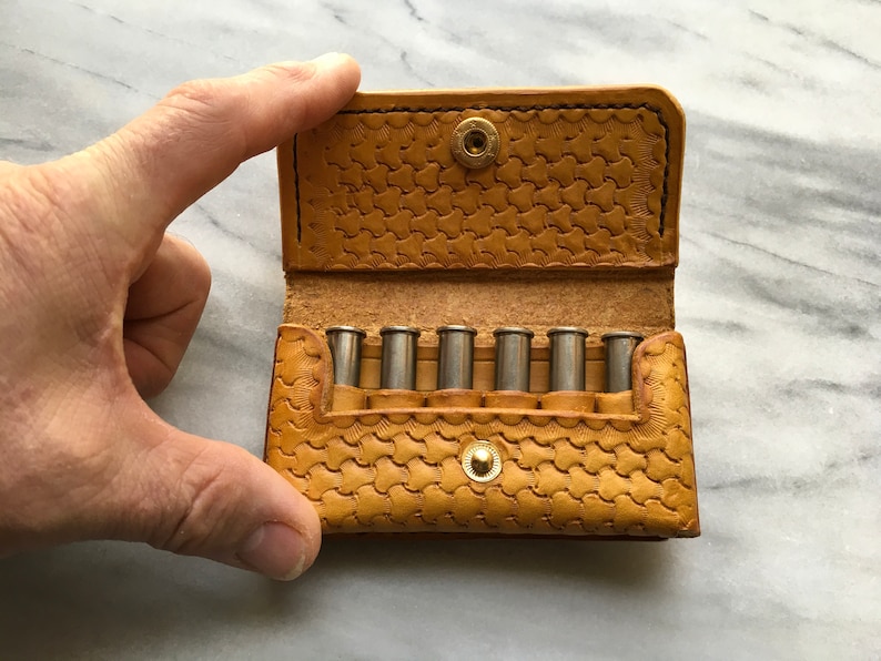 Leather Revolver Ammunition Pouch/Case for .38/357 Magnum Etsy