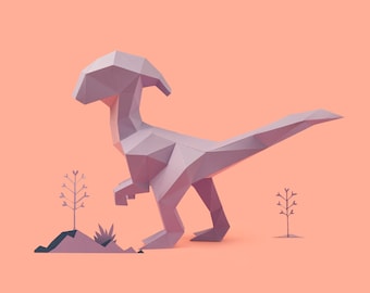 Papercraft Dinosaurier | PDF Vorlage | DIY Papier Low Poly Dinosaurier | Origami Dinosaurier | für Erwachsene und Jugendliche | Einzigartiges Geschenk | Raumdekoration