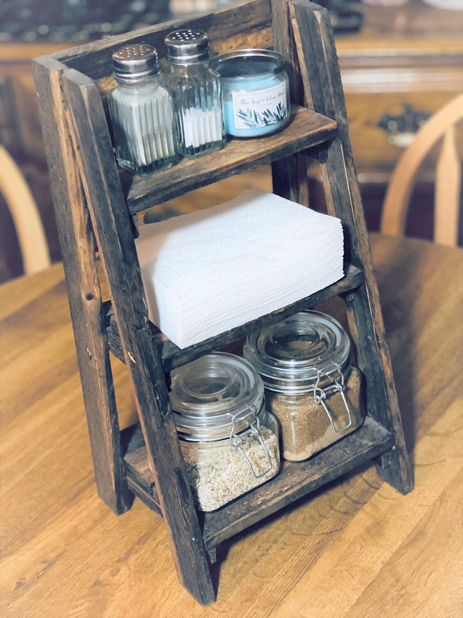 Mini Pallet Ladder Shelf Etsy