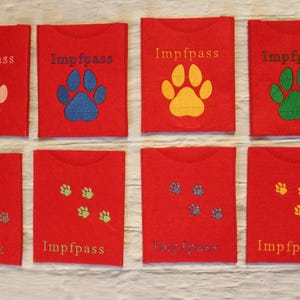 Impfpasshülle Tasche für Impfausweis Hund Katze