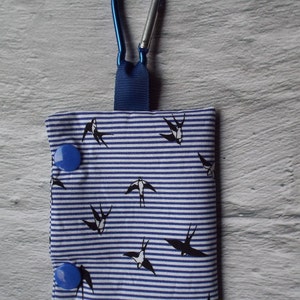 Handmade dog poop bag. Poop bag dispenser poop bag bag poop bag holder. Dog accessories. Schwalben Blau