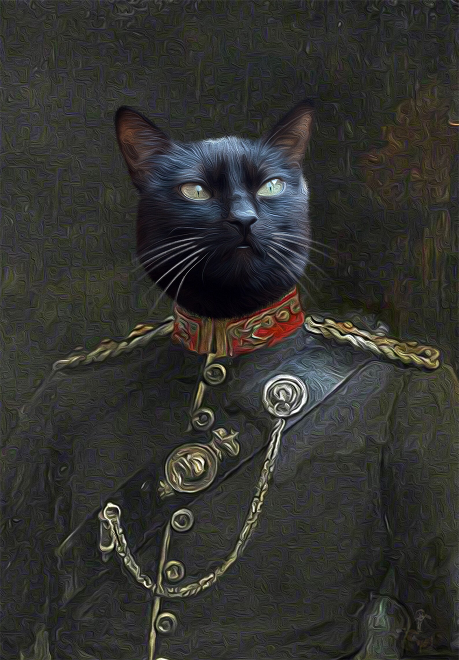 Custom Cat Portrait Royal Cat Portrait Custom Renaissance Etsy