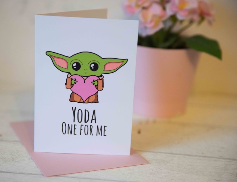 Custom Baby Yoda Greeting Card Design A6 Glossy