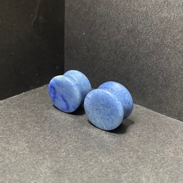 16mm Double Flare Blau Adventurine