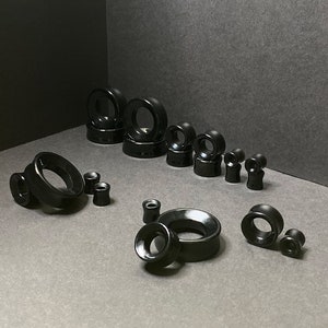 Double Flare Black Obsidian Tunnels