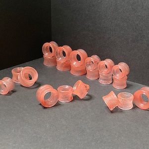 Double Flare Cherry Quartz Tunnels