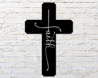 Faith Cross Wall Art Etsy