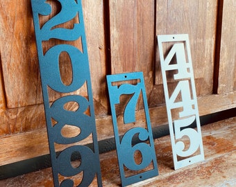 Modern House Numbers, Metal Address Sign, Custom Vertical House Number Sign, Personalized House Numbers, Housewarming Gift, Mailbox Numbers