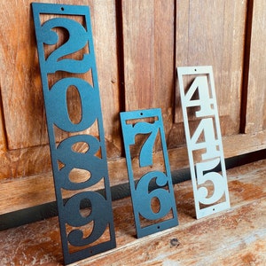 Modern House Numbers, Metal Address Sign, Custom Vertical House Number Sign, Personalized House Numbers, Housewarming Gift, Mailbox Numbers