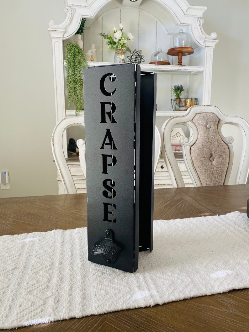 Custom Can Cooler Holder with Bottle Opener, Personalized Cooler Dispenser, Custom Bottle Opener, Man Cave, Stubby Holder, Fathers Day Gift