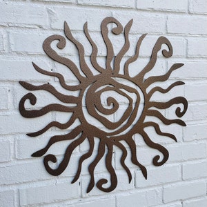 Wacky Sun Metal Wall Art, Sun Decor, Outdoor Patio Decor