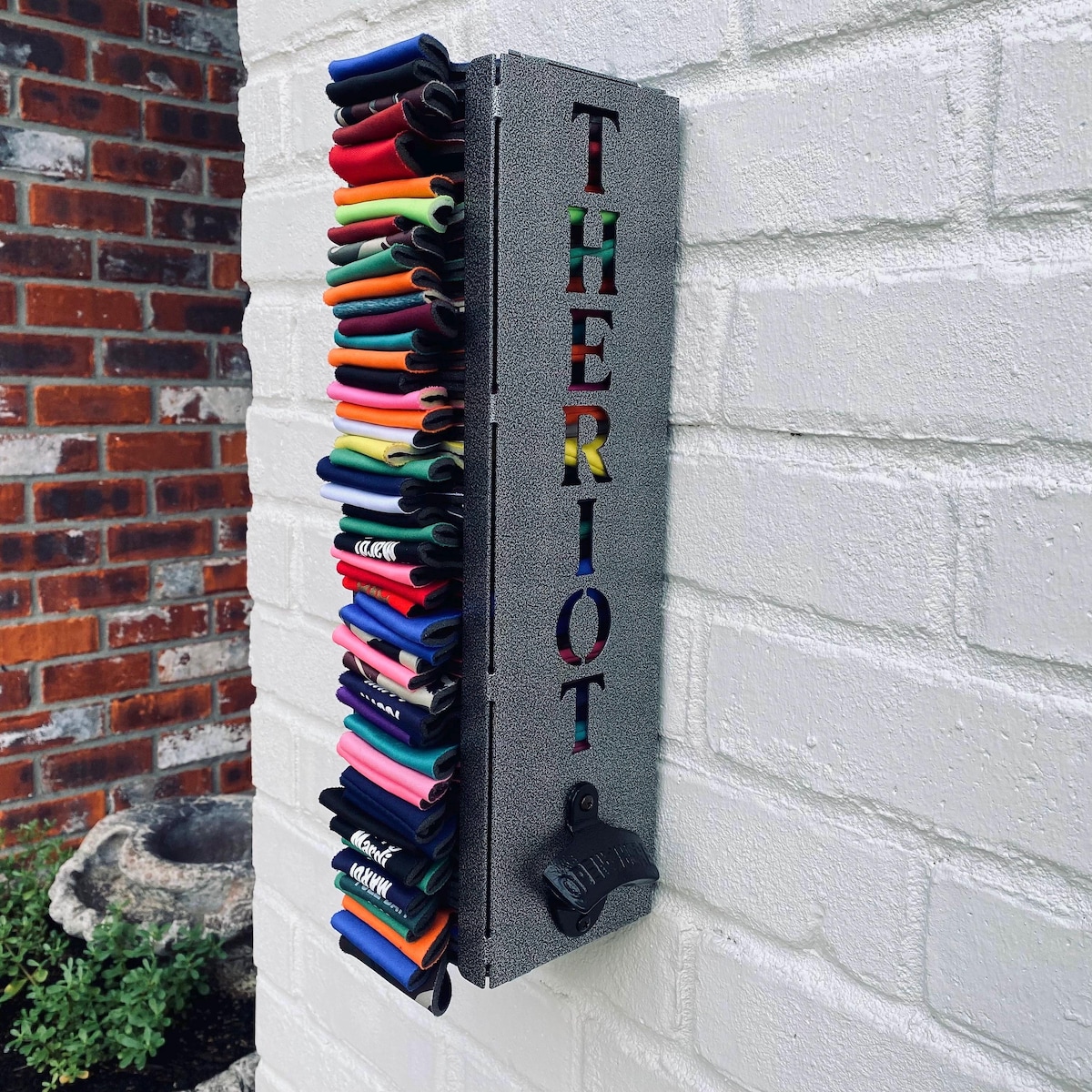 Silver Vein Custom Can Cooler Holder With Bottle Opener