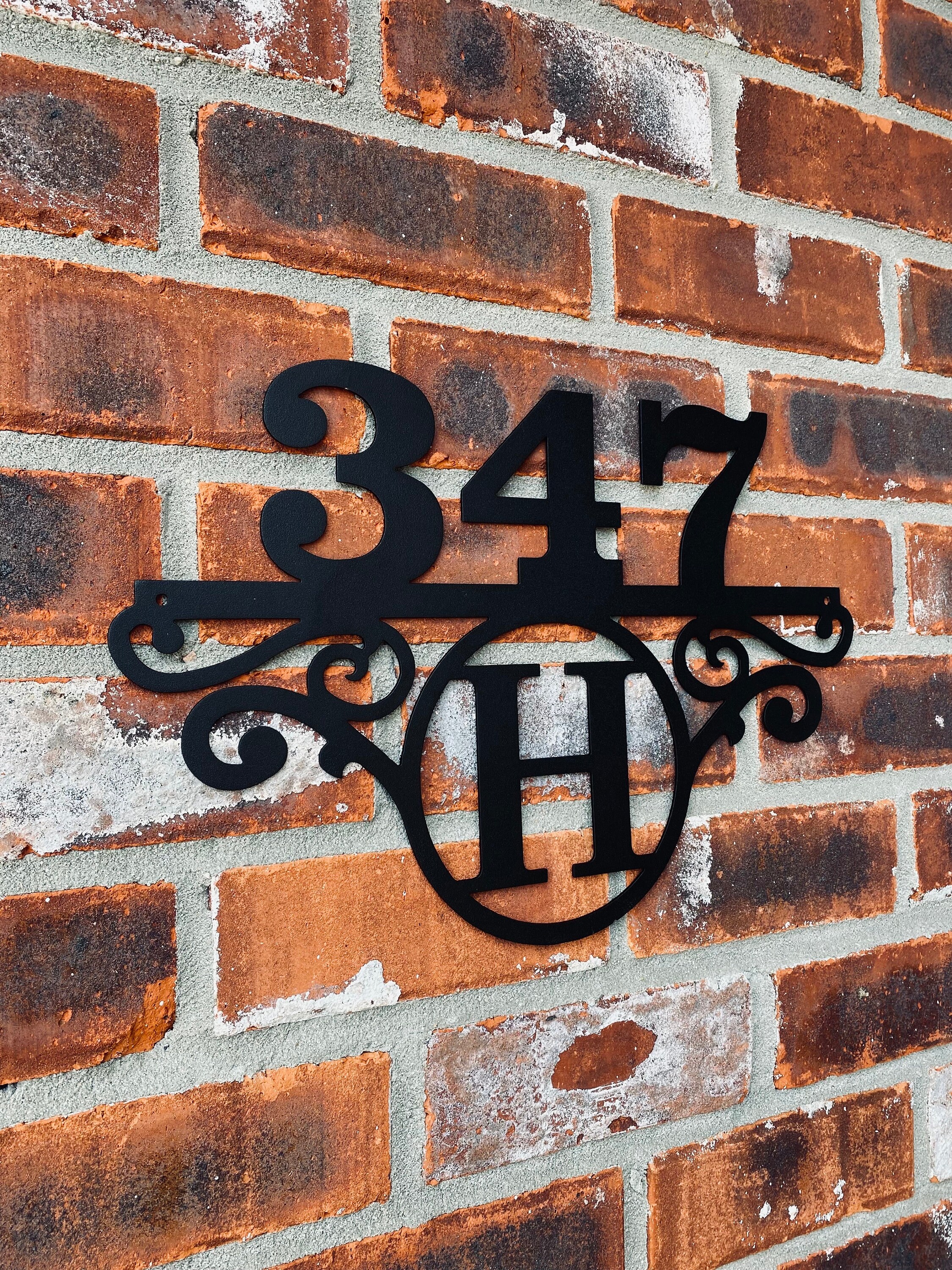Personalized Home Address Sign, Address Monogram, Custom Metal Address ...