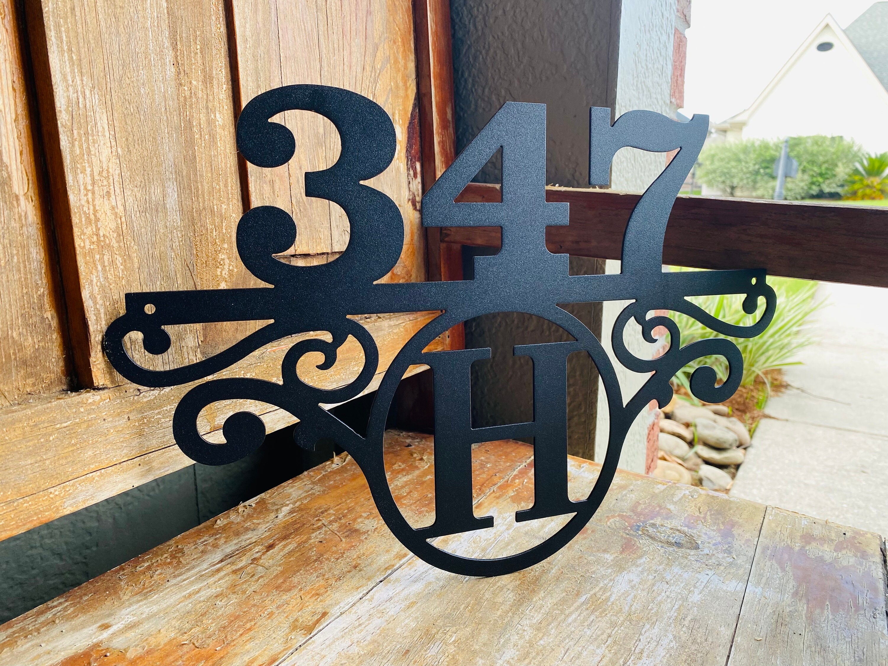 Personalized Home Address Sign, Address Monogram, Custom Metal Address ...