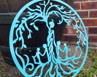 Mother Tree of Life, Metal Tree of Life, Mother with Children Wall Art, Tree of Life Decor, Mothers Day Gift, Gift for Mom Grandma, Special