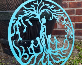 Mother Tree of Life, Metal Tree of Life, Mother with Children Wall Art, Tree of Life Decor, Mothers Day Gift, Gift for Mom Grandma, Special