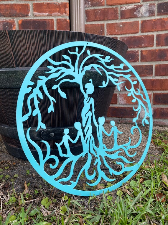 Metal Mother Tree of Life Wall Art, Custom Children Decor, Mother's Day Gift, Gift for Mom
