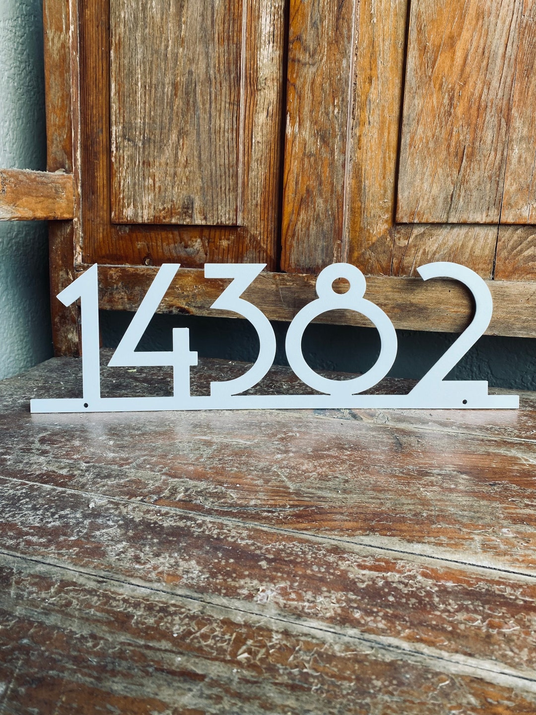 Modern Metal House Number Sign: Art Deco Address Plaque - Etsy