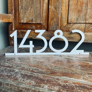 Metal Address Sign, Modern House Numbers, Personalized House Numbers, Art Deco Address, Housewarming Gift, New Home Gift, Mailbox Numbers
