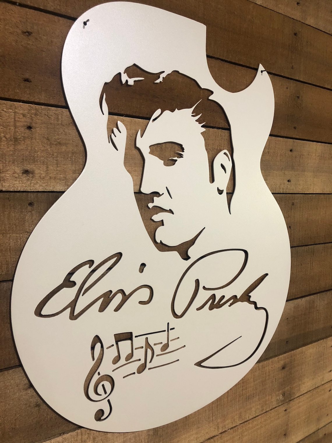 Elvis Guitar Sign Elvis Presley Decor Elvis Metal Sign Etsy