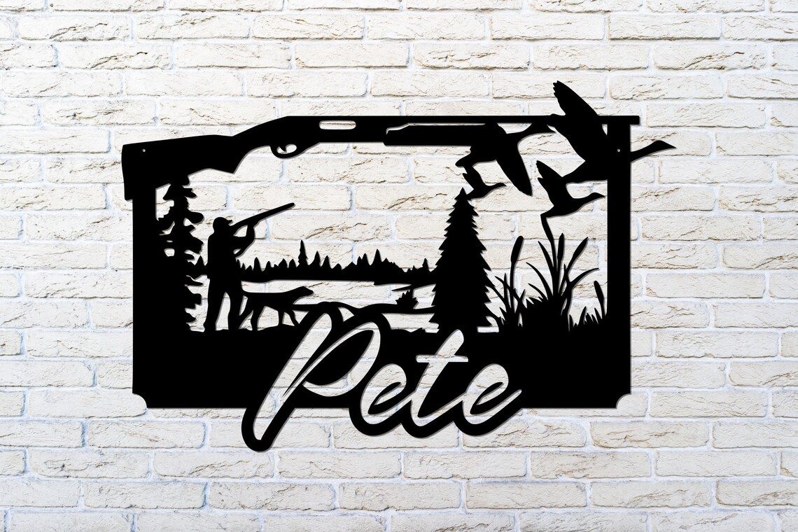 Duck Hunting Metal Sign Duck Scene Sign Personalized Duck Etsy