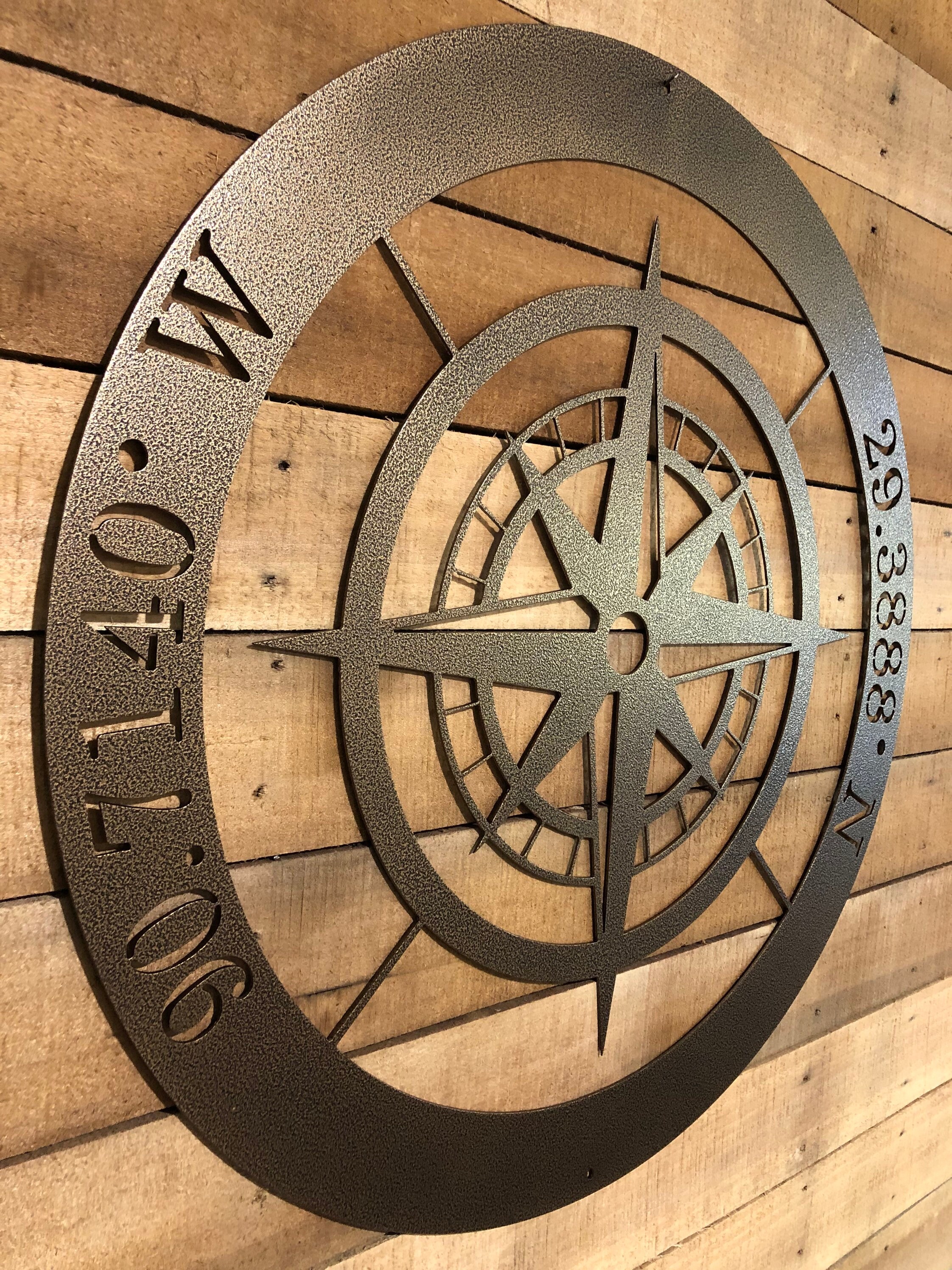 Personalized Metal Compass Rose Sign: Nautical Wall Decor - Etsy