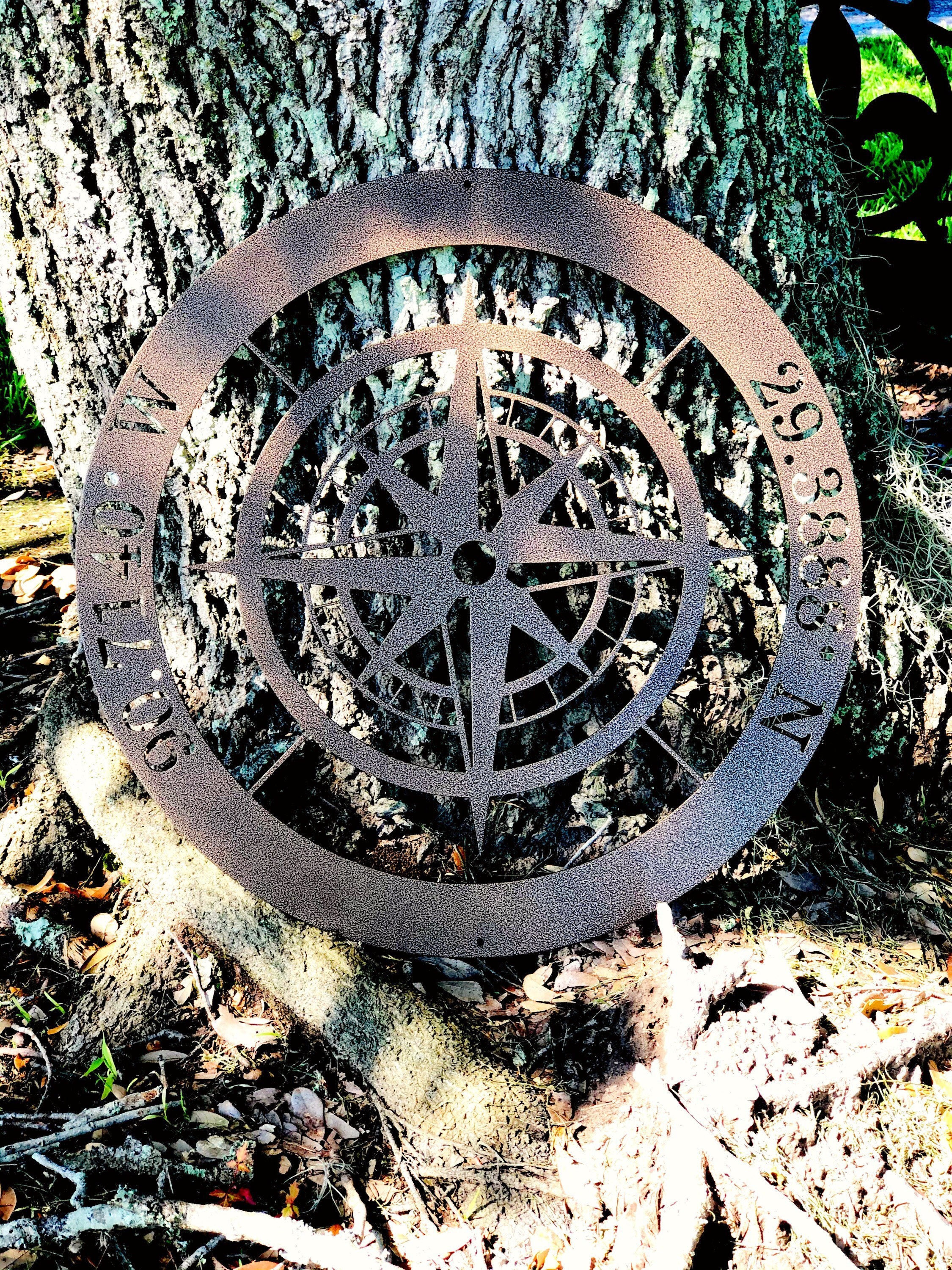 Personalized Metal Compass Rose Sign: Nautical Wall Decor - Etsy