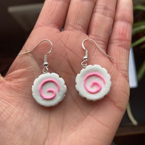 Narutomaki Earrings Etsy UK