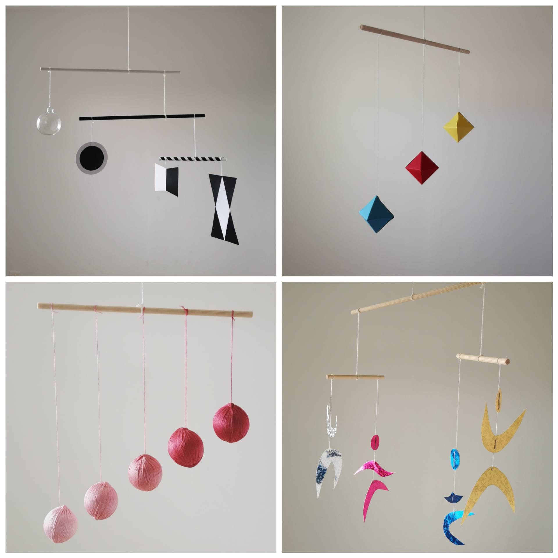 Mobiles Montessori Personnalisés, Mobiles Montessori, Mobile Bébé, Naturels, en Bois, Contraste, Cof