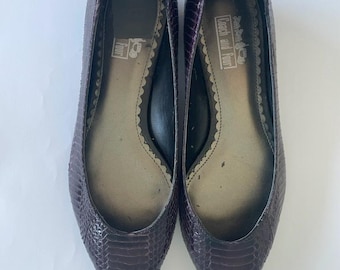 Vintage leren platte schoenen met spitse neus
