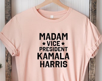 Kamala Harris Tshirt - Madam Vice President Shirt- Biden Harris Design Shirt- Super Soft Unisex T-Shirt- Election Shirt- Political T-shirt